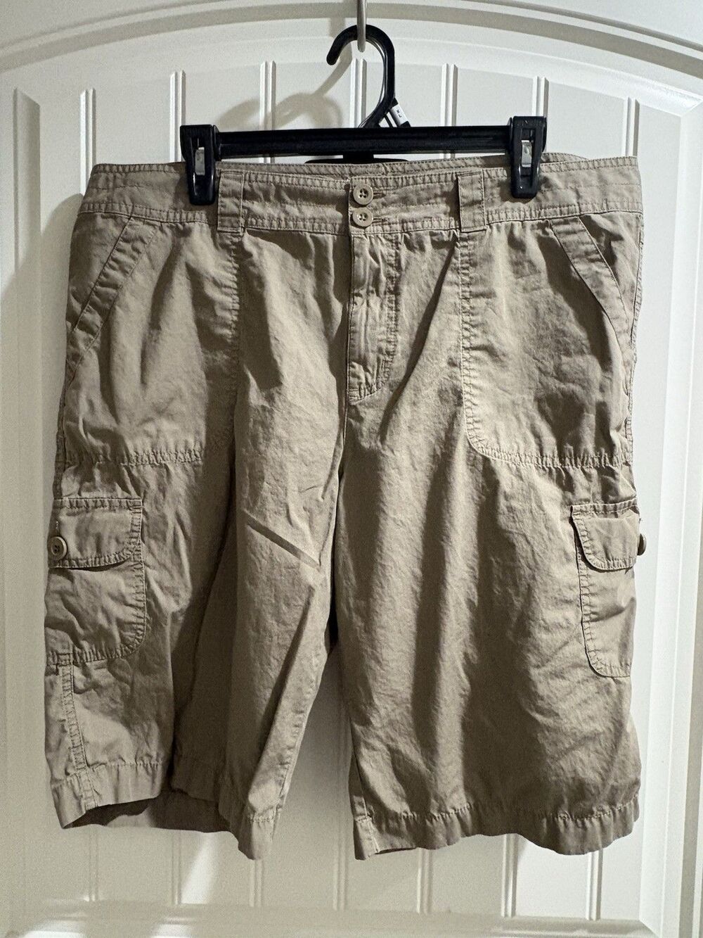 Bass Bermuda Shorts Beige Womens Plus Sz 16
